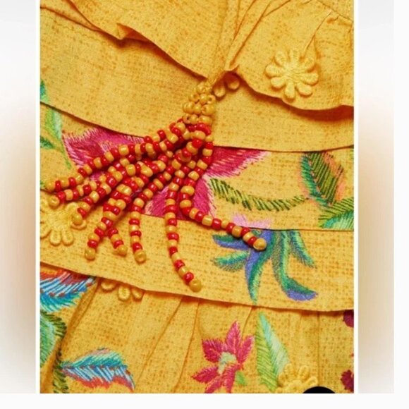 FARM RIO Flower Dream Ruffle Mini Skirt Size S - Picture 4 of 10